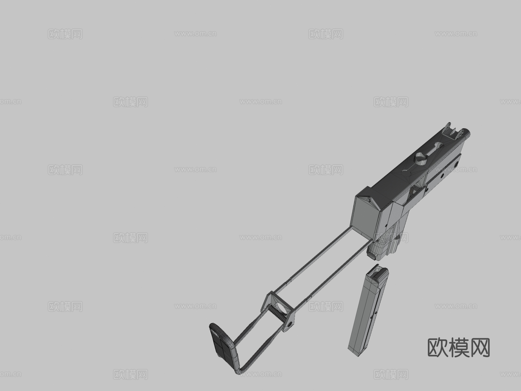 英格拉姆Mac-10为ZM-R型3d模型