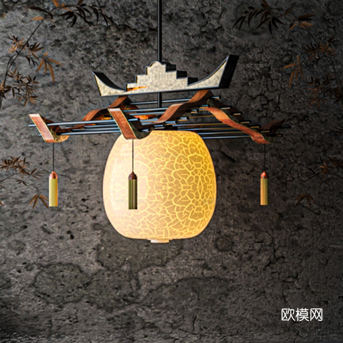 装饰吊灯su模型下载（渲染图1）