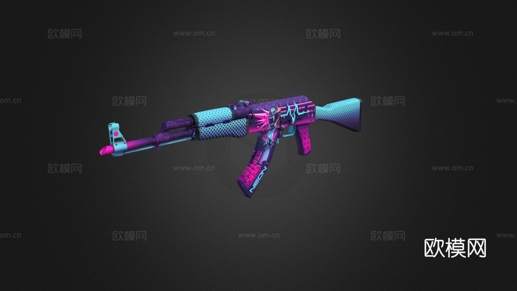 AK47-霓虹骑手3d模型