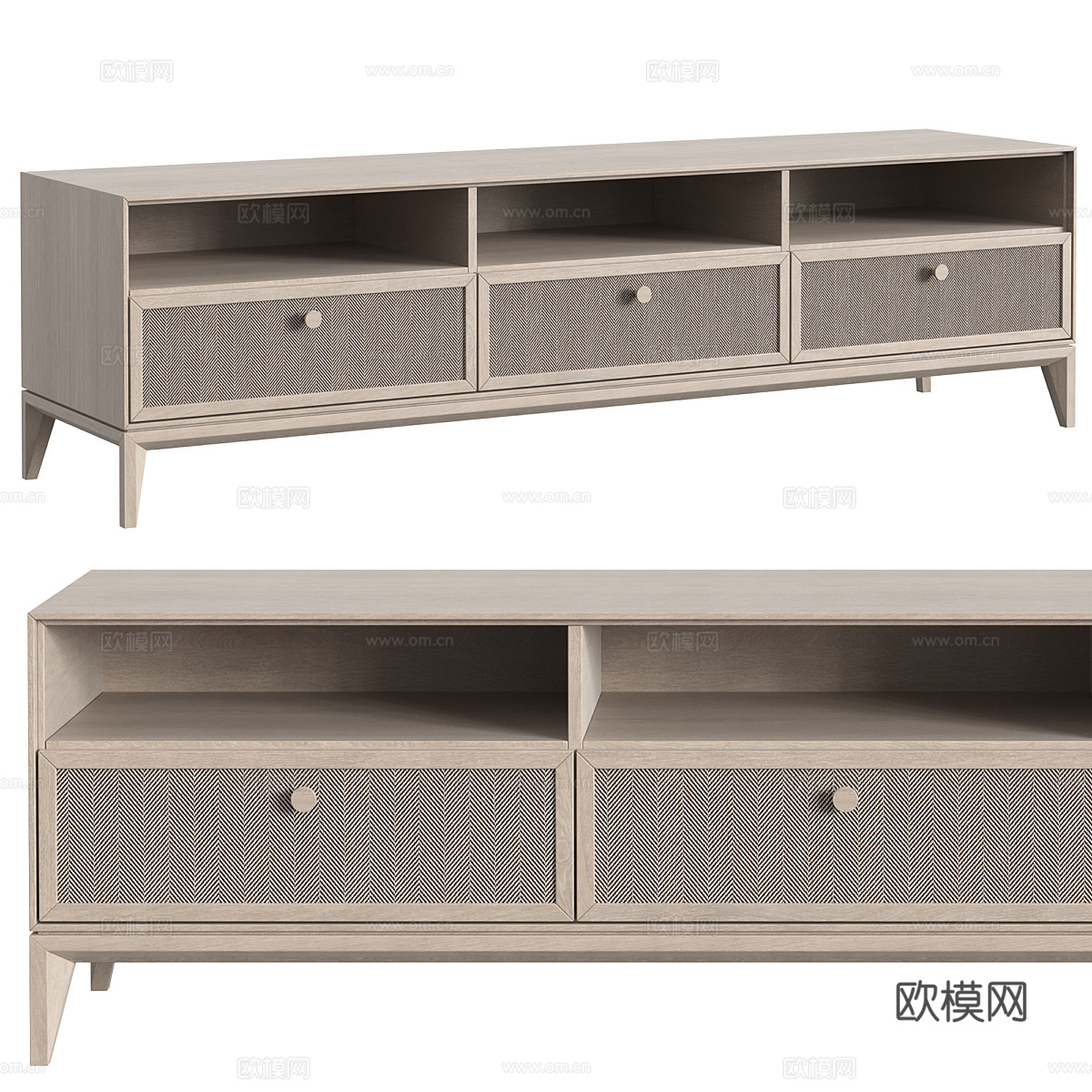 新中式电视柜3d模型
