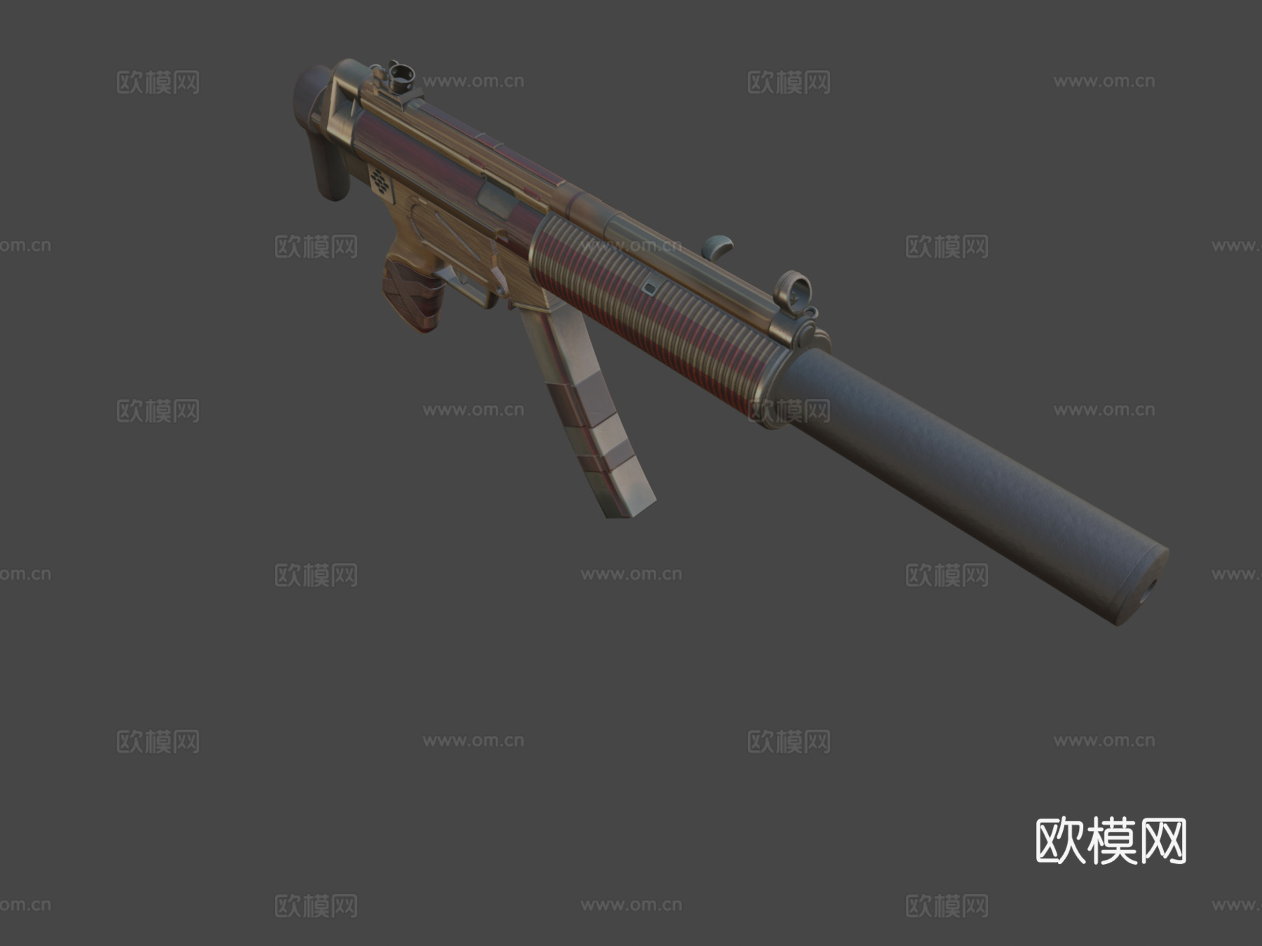 MP5SD奖杯3d模型