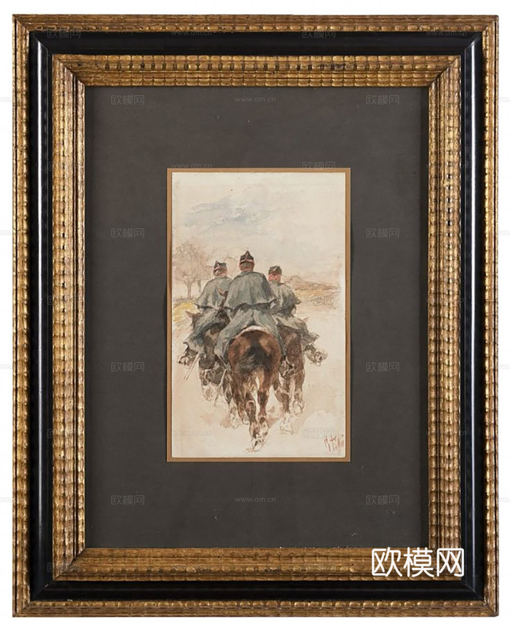 中古复古挂画  抽象画 艺术画