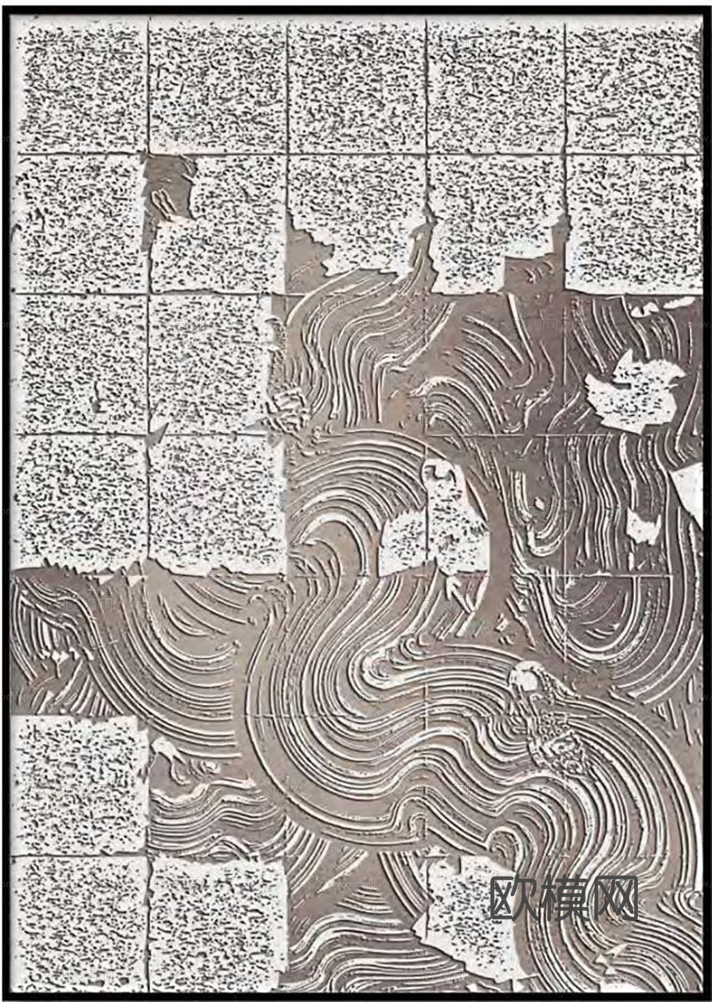 中古复古挂画  抽象画 艺术画