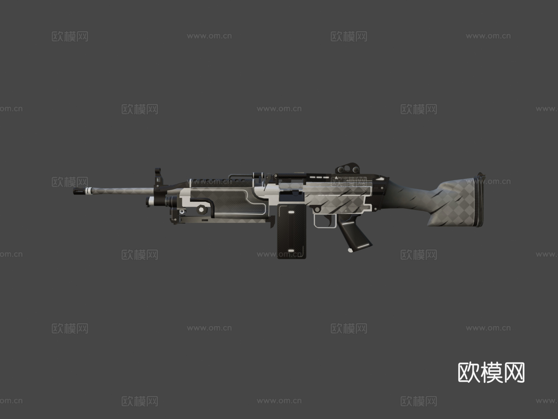 M249-黑领带3d模型