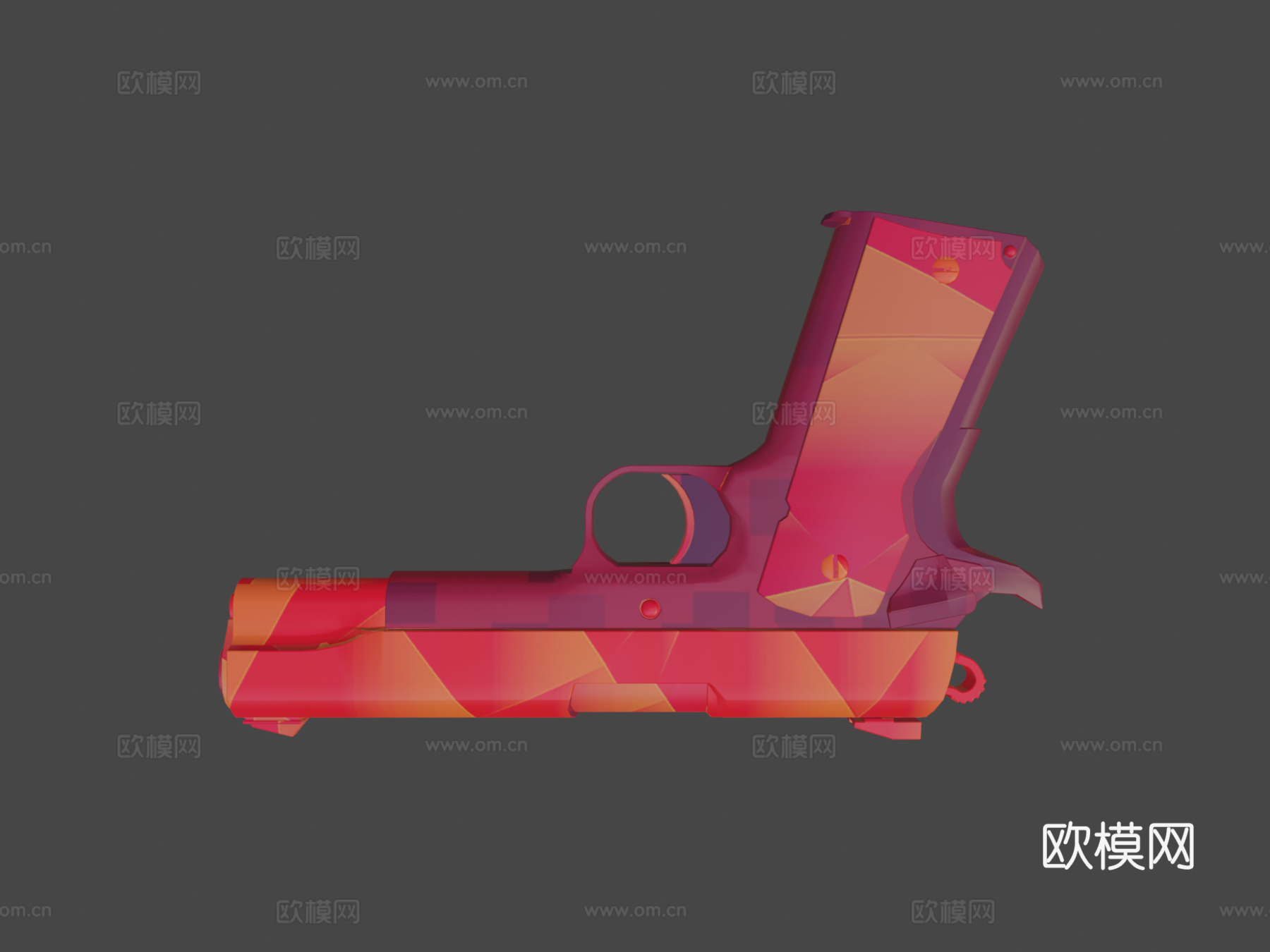 M1911-几何3d模型