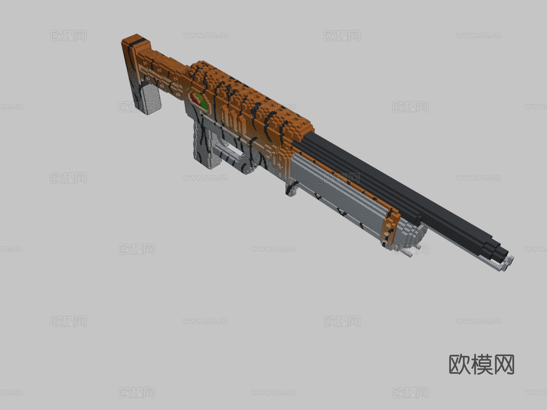 体素火焰喷射器-猛虎(立方64-128)3d模型