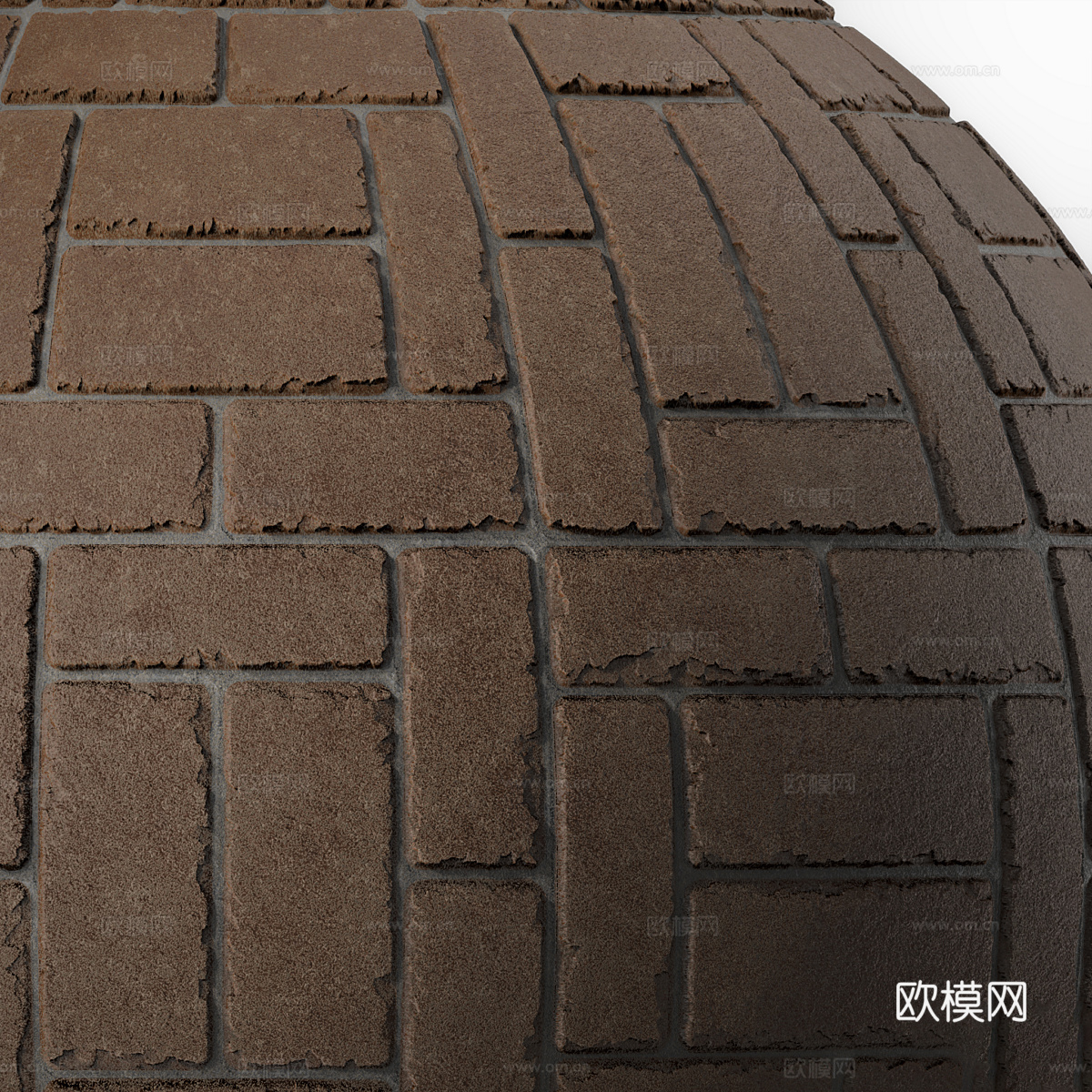 新中式红砖墙材质3d模型