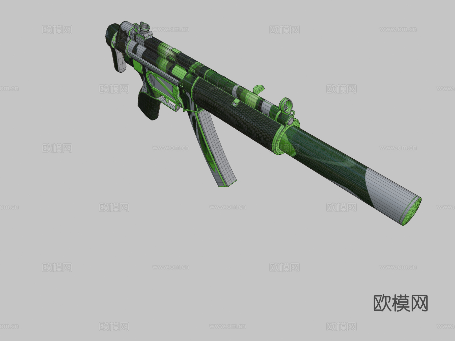 MP5SD-绿色谎言3d模型