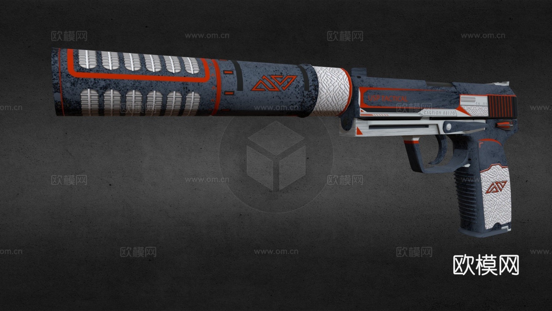 USP-S-钝角3d模型