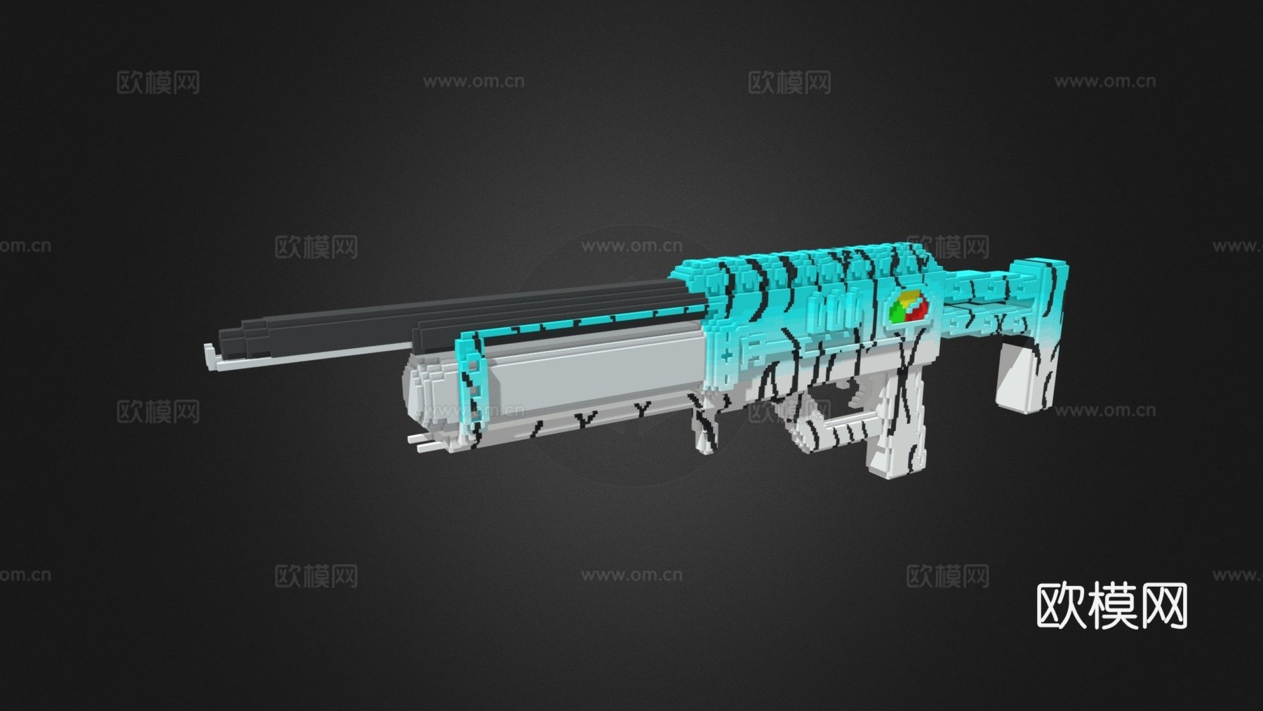 体素火焰喷射器-猛虎=强化升级=(立方64-128)3d模型