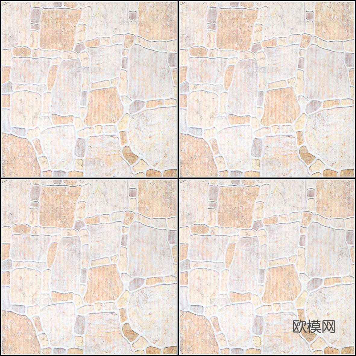 仿古砖 小砖块拼花