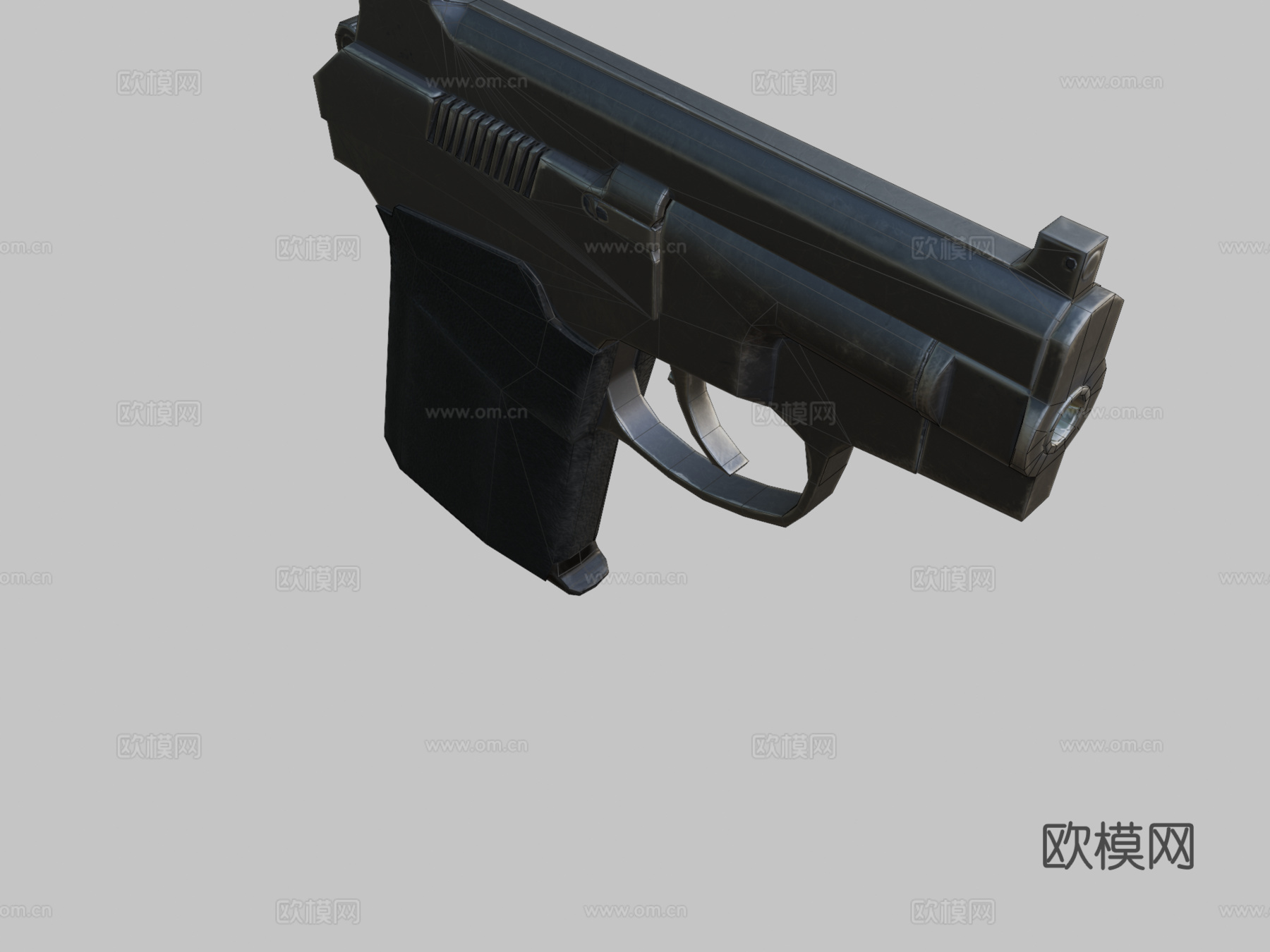 俄罗斯特种消音手枪PSS3d模型