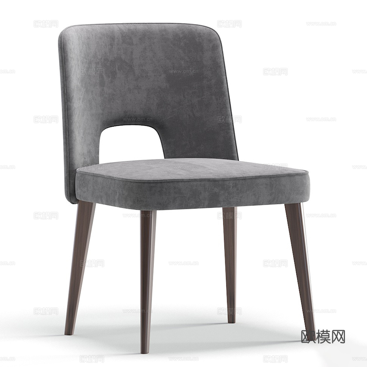 现代北欧布艺餐椅3d模型