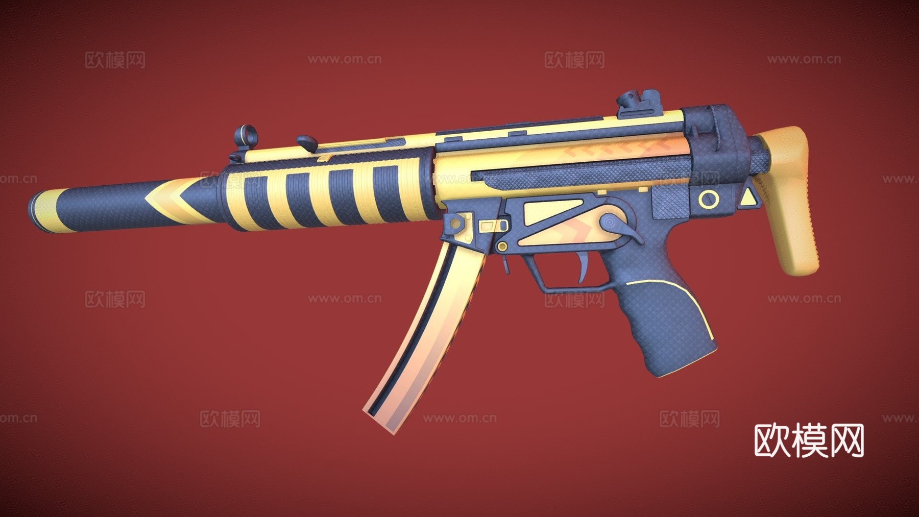 MP5SD-黄蜂版3d模型