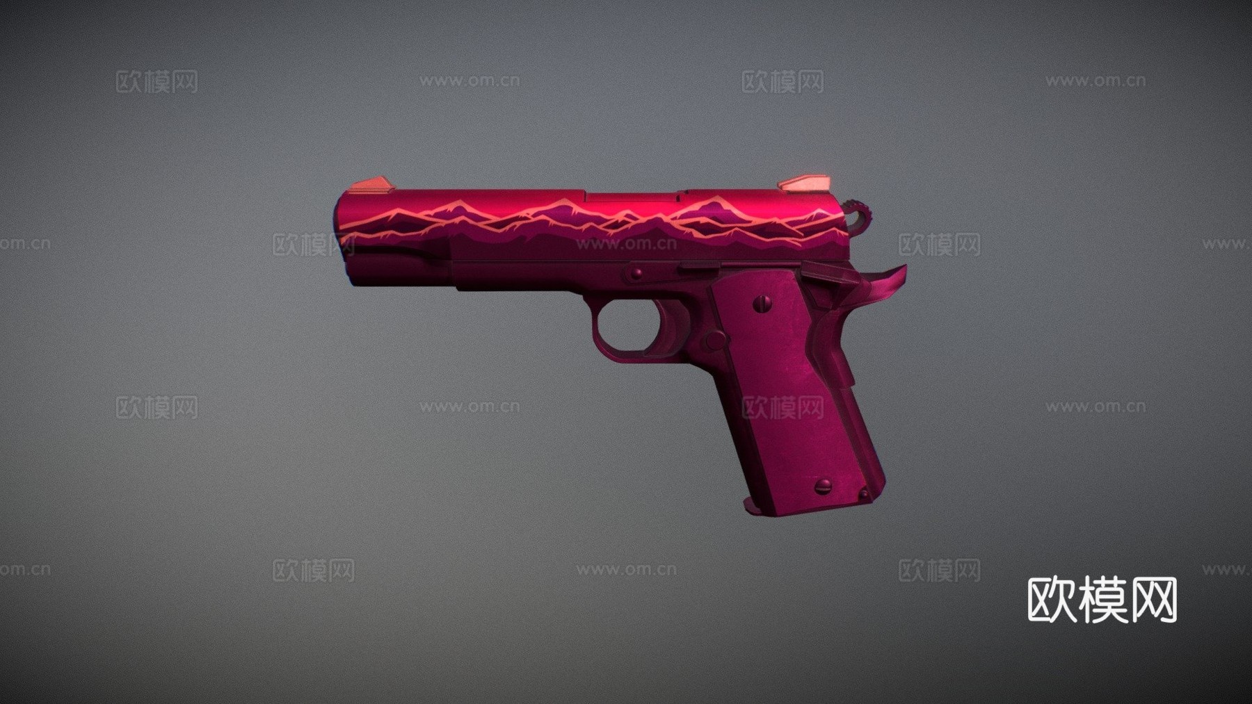 M1911-黎明顶峰3d模型
