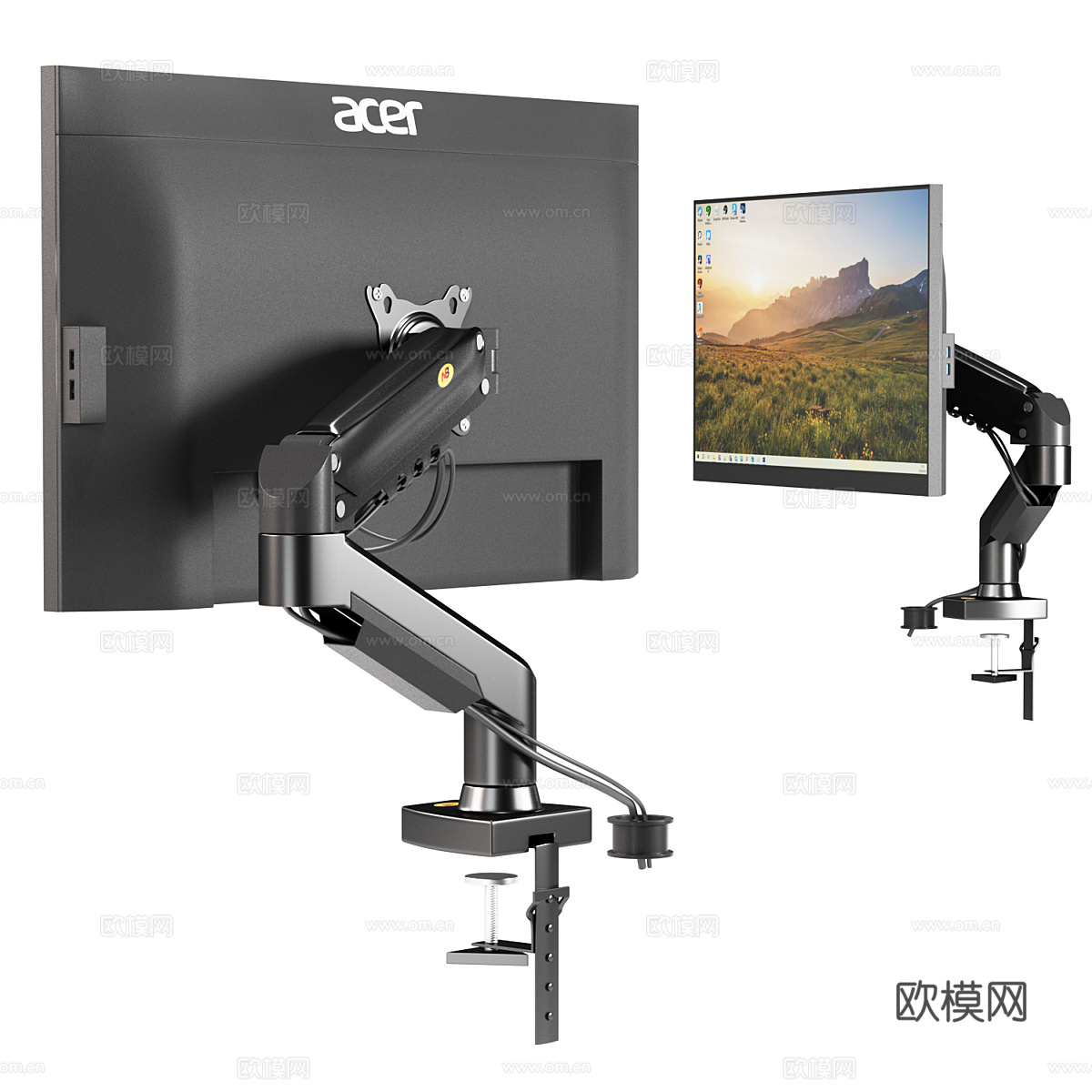 现代支架显示器3d模型