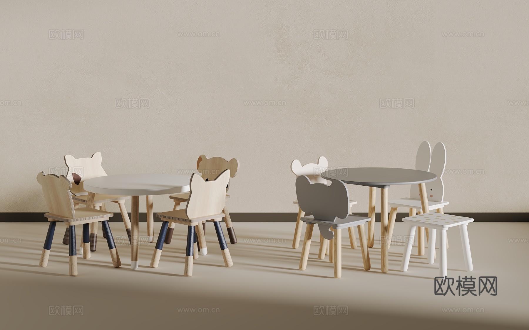 儿童餐椅3d模型