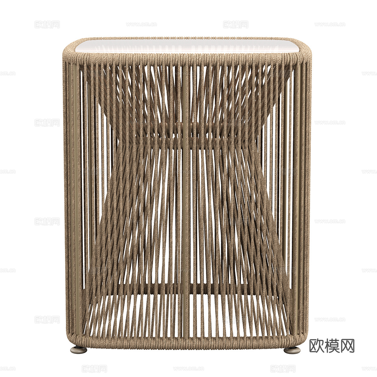 新中式藤编边几3d模型