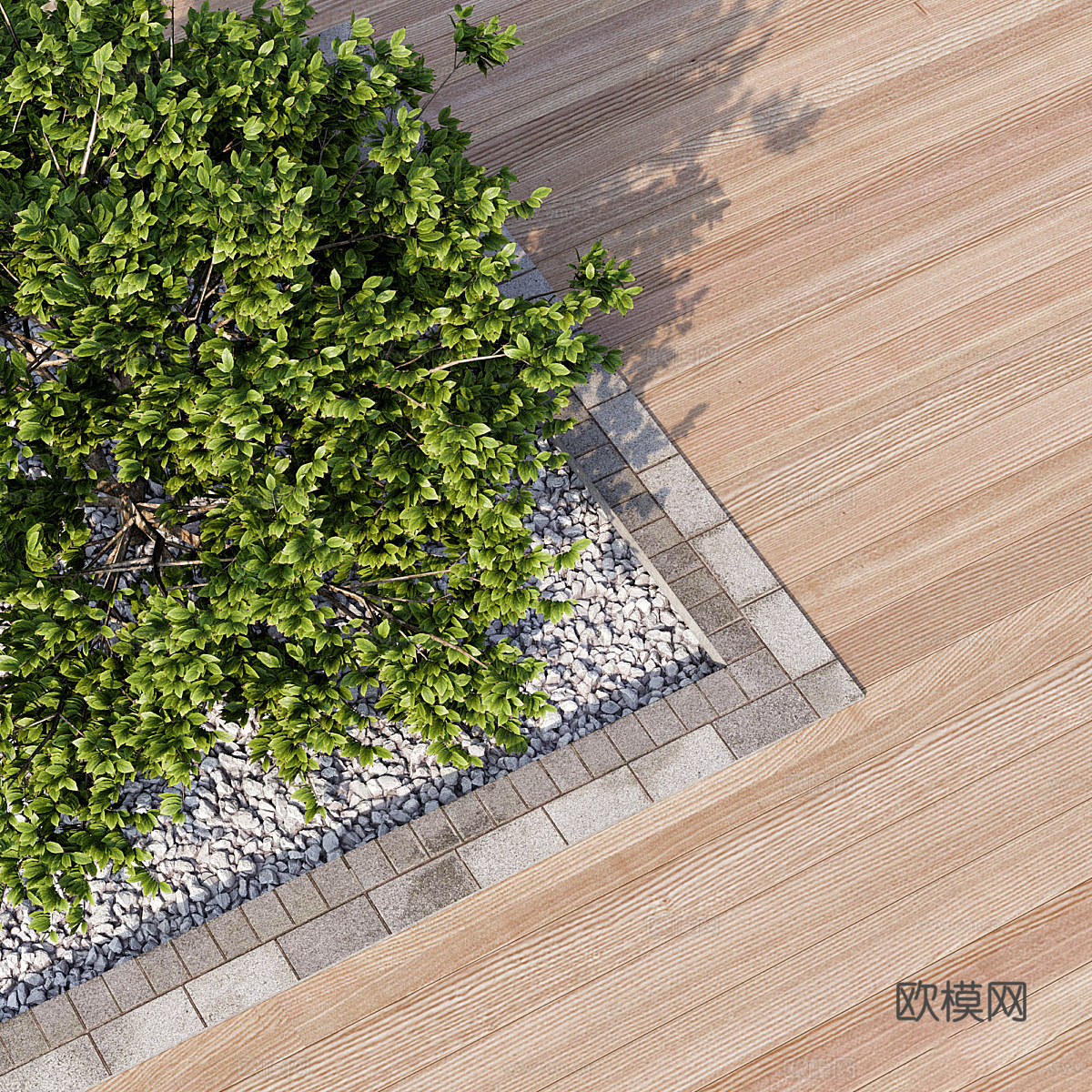 现代意式户外游泳池3d模型