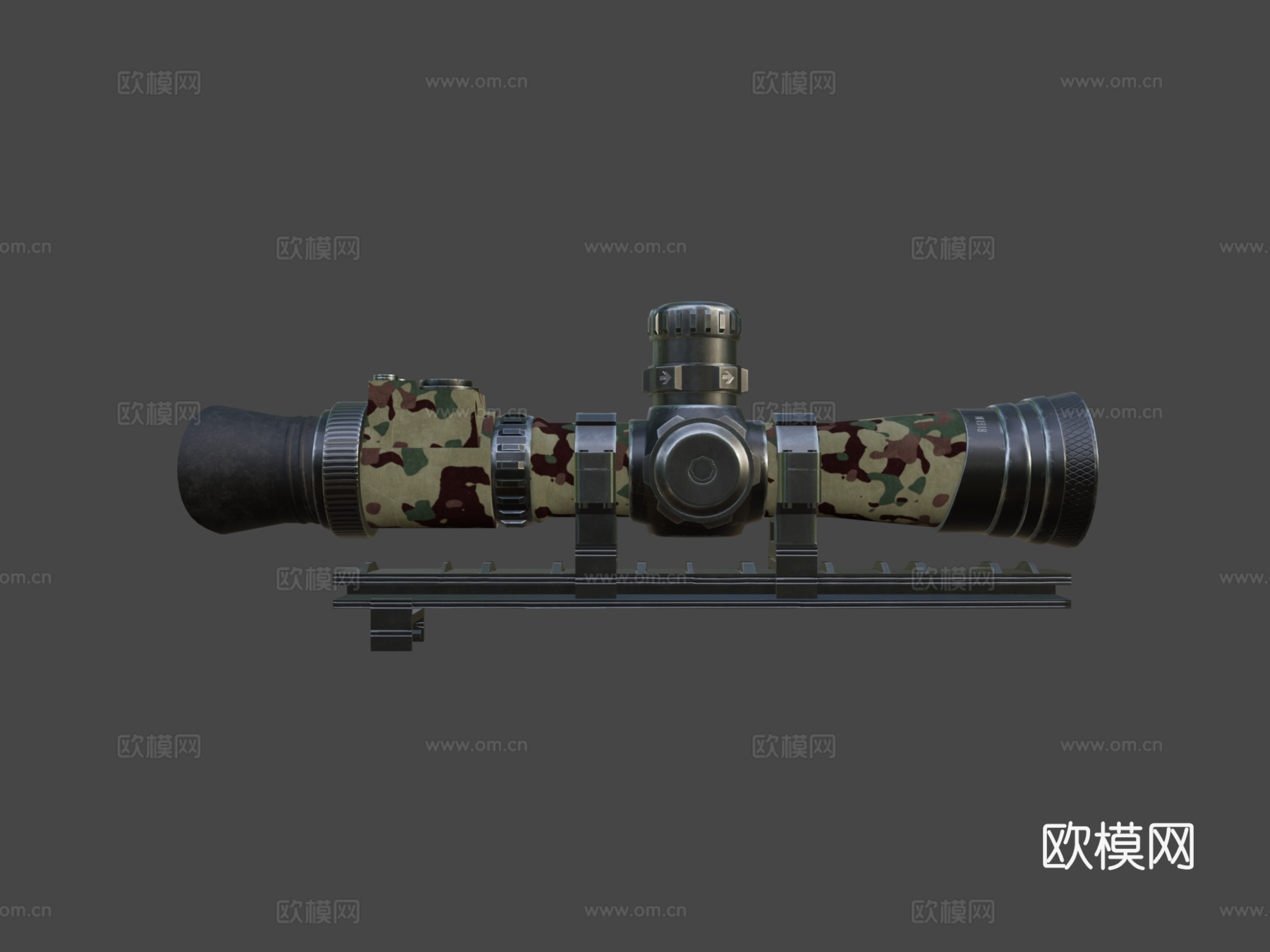 PUBG八倍镜3d模型