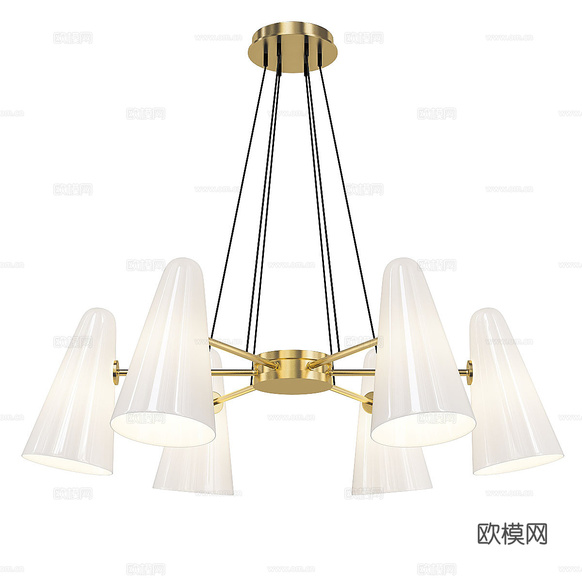 現(xiàn)代輕奢裝飾吊燈3d模型下載