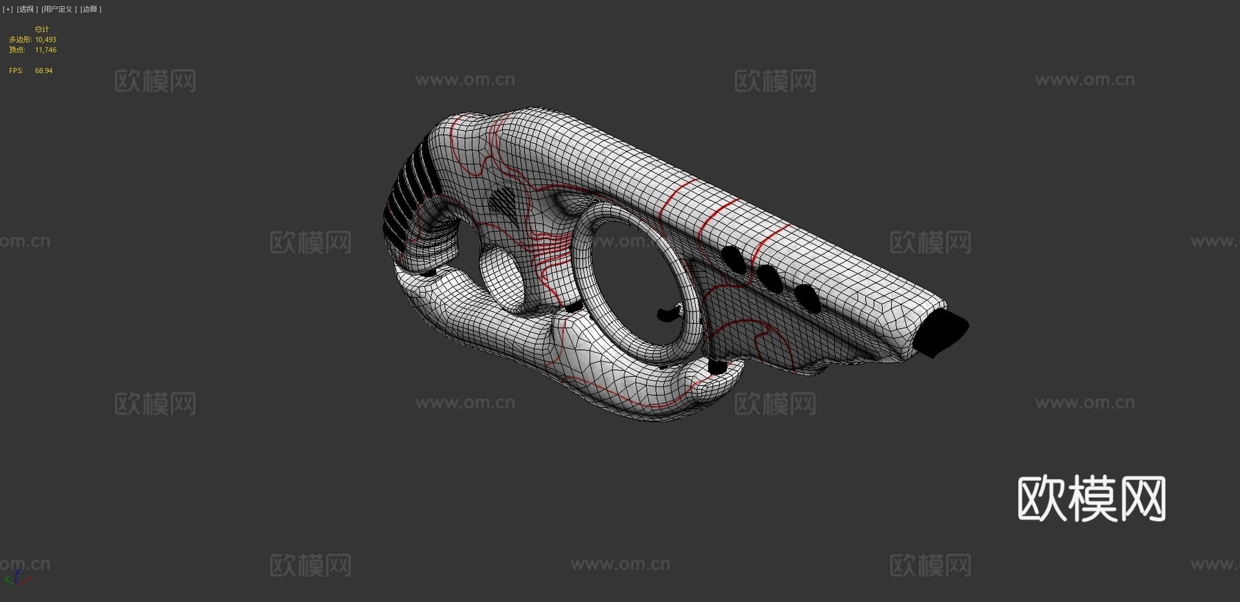 碰撞枪3d模型