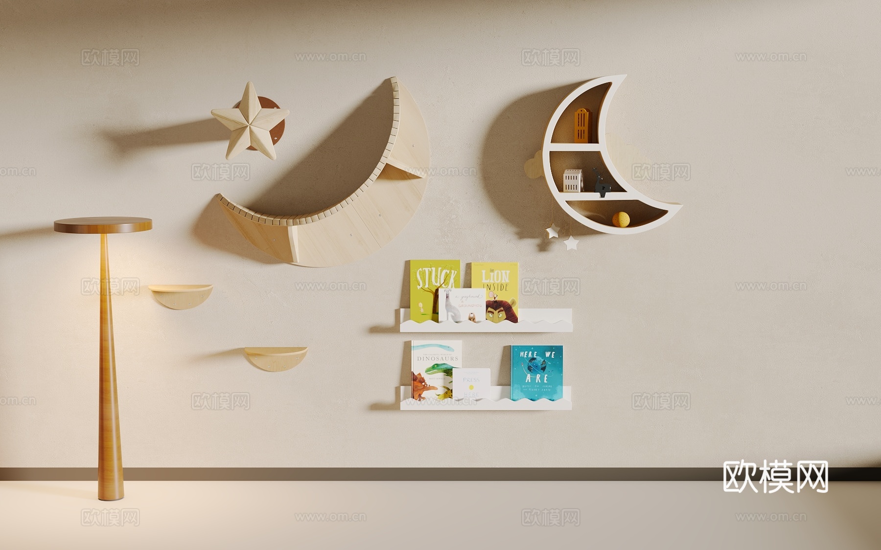 儿童书架3d模型下载