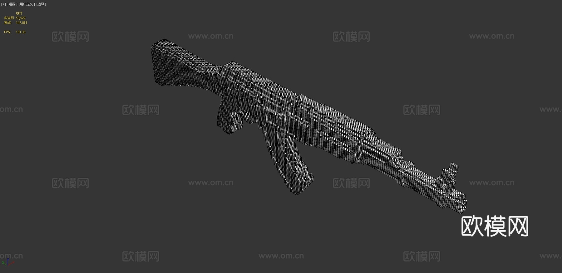 体素AK-47-爆破者=强化版=(立方-128)3d模型