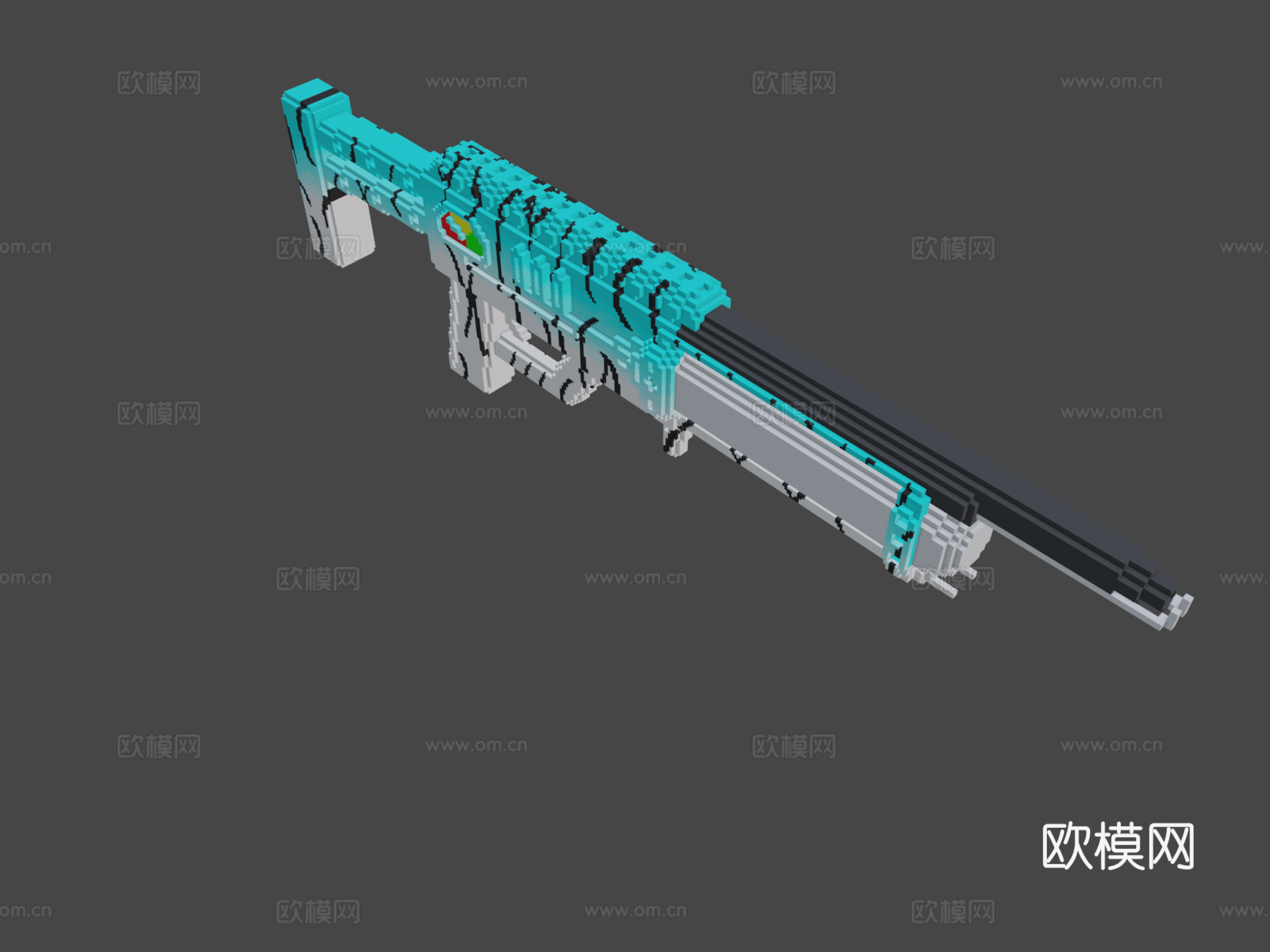 体素火焰喷射器-猛虎=强化升级=(立方64-128)3d模型