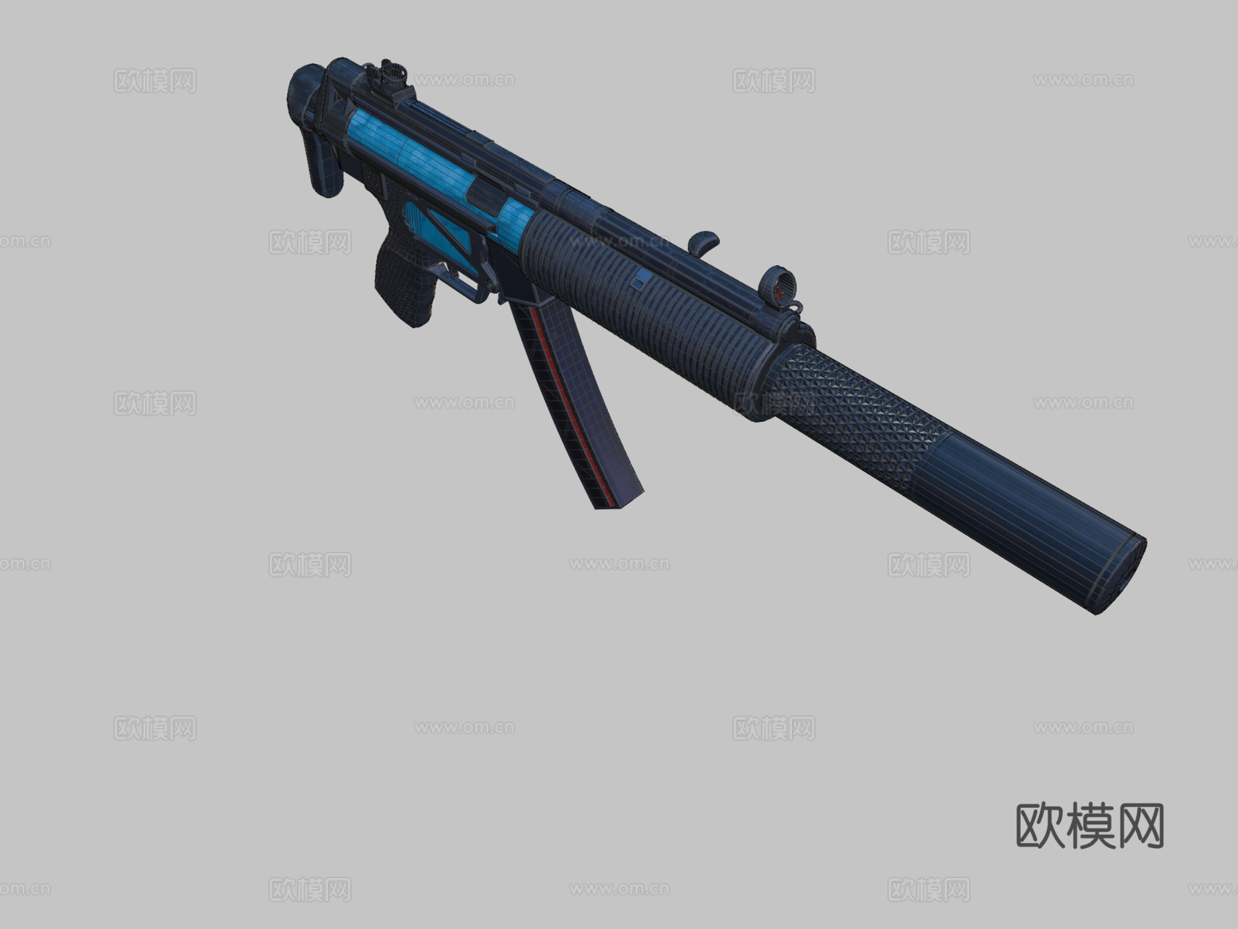 MP5-SD-蓝铜矿3d模型