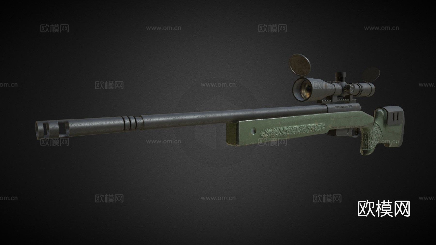 M40A5狙击枪3d模型
