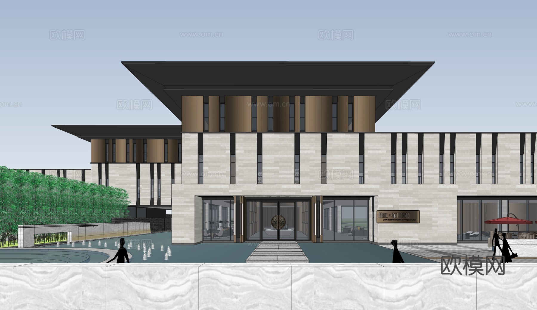现代售楼处 售楼部景观 会所建筑 展馆建筑 博物馆su模型