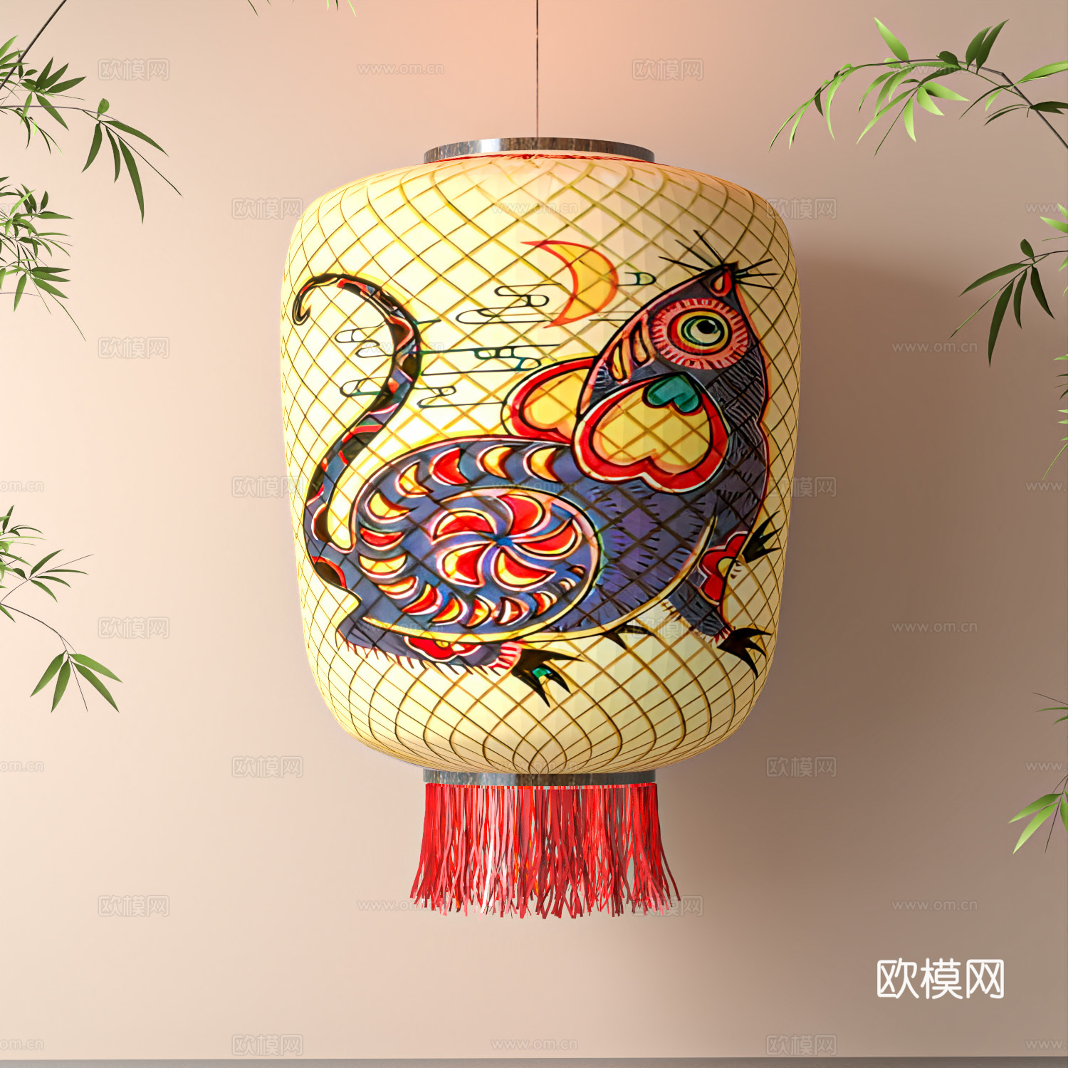 新中式灯笼su模型