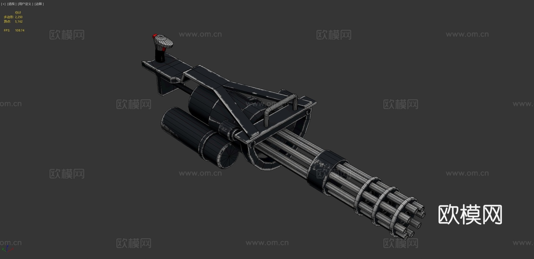 迷你枪3d模型