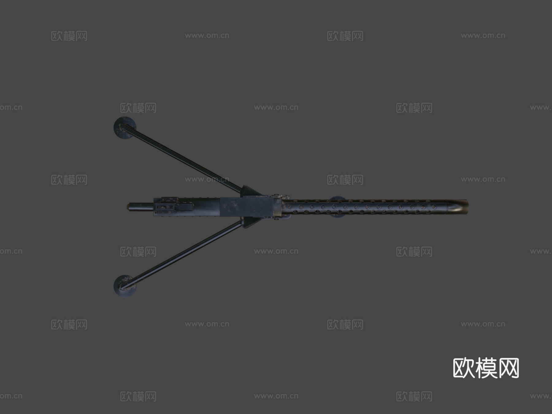 勃朗宁M1919机枪3d模型