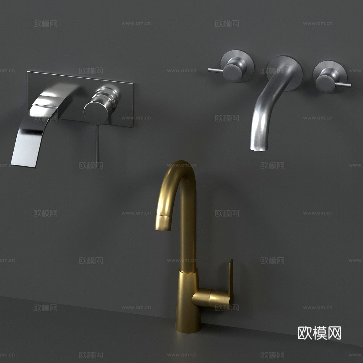新中式侘寂石盆3d模型