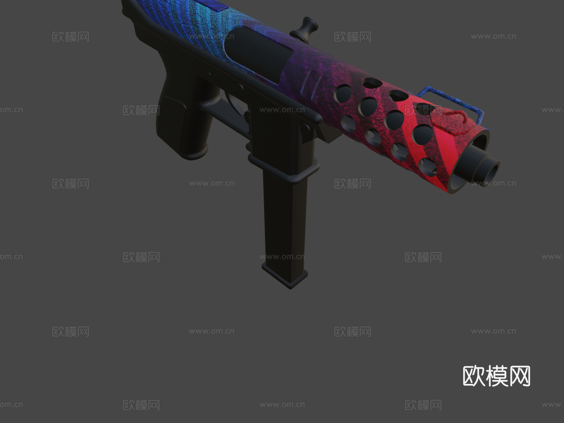 Tec9-蓝线3d模型