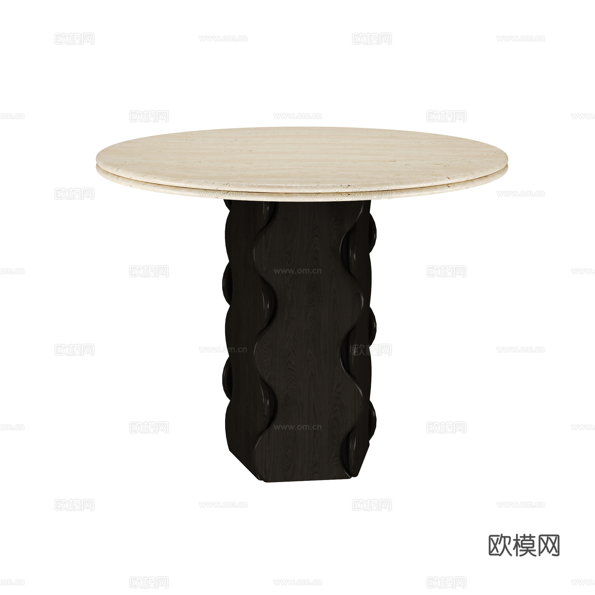得闲 粼粼圆桌 餐桌3d模型