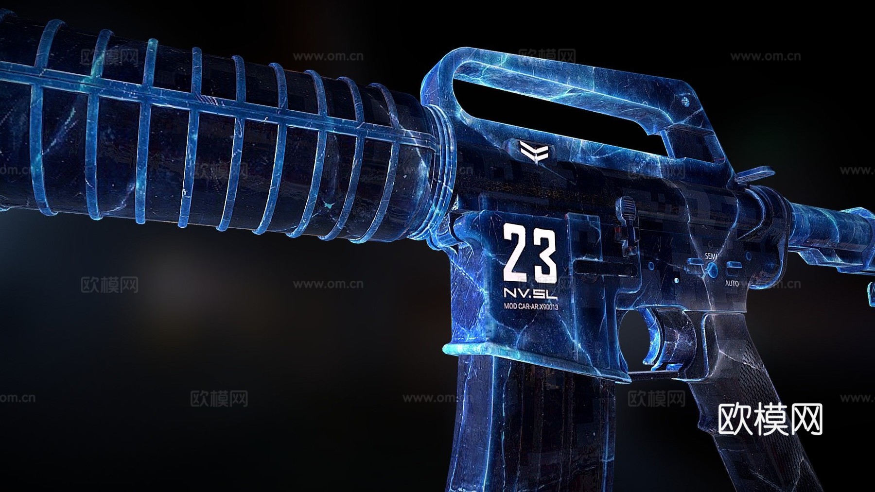 M4A1S-冻伤3d模型