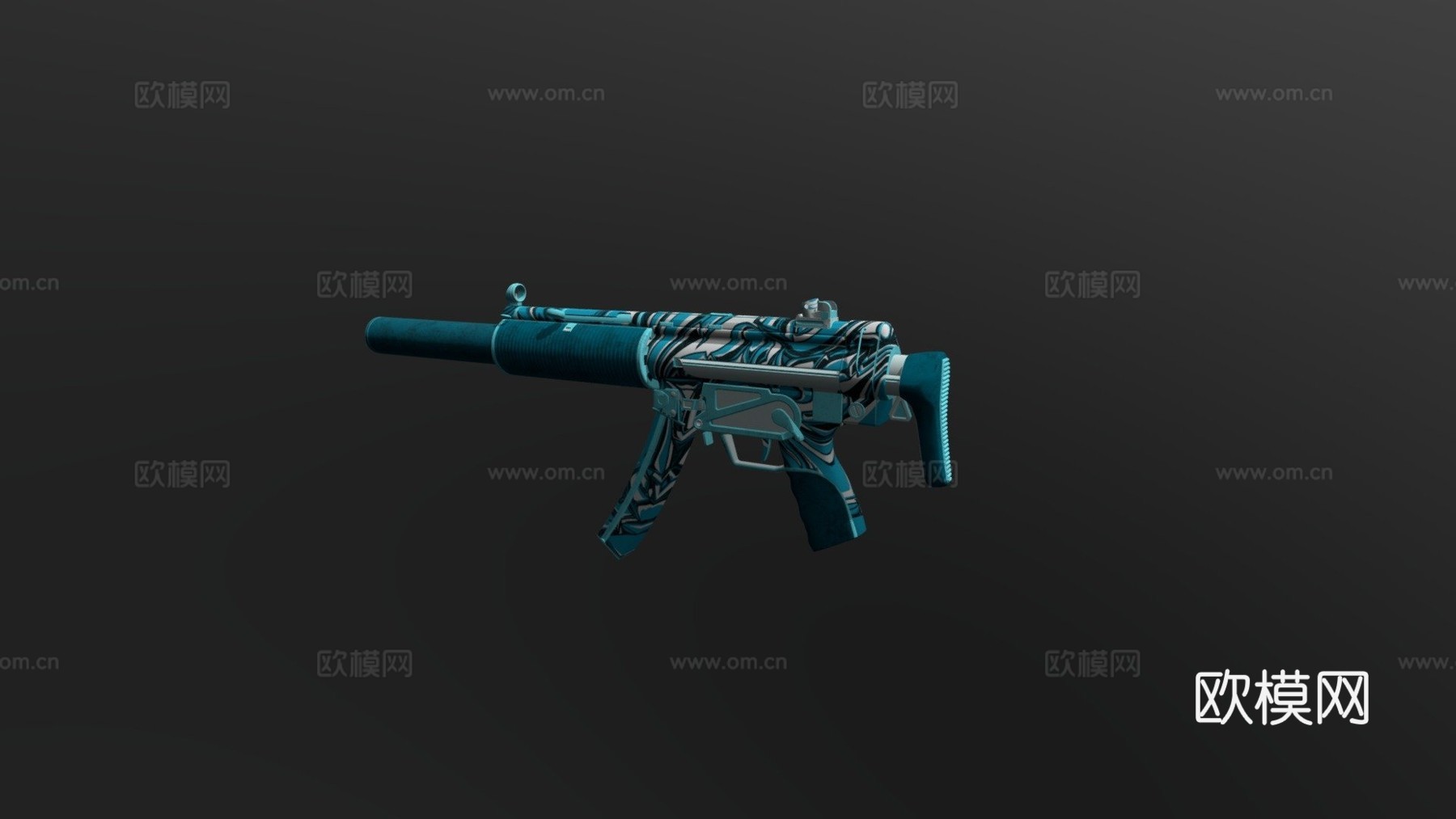 MP5SD-蓝色纯净版3d模型