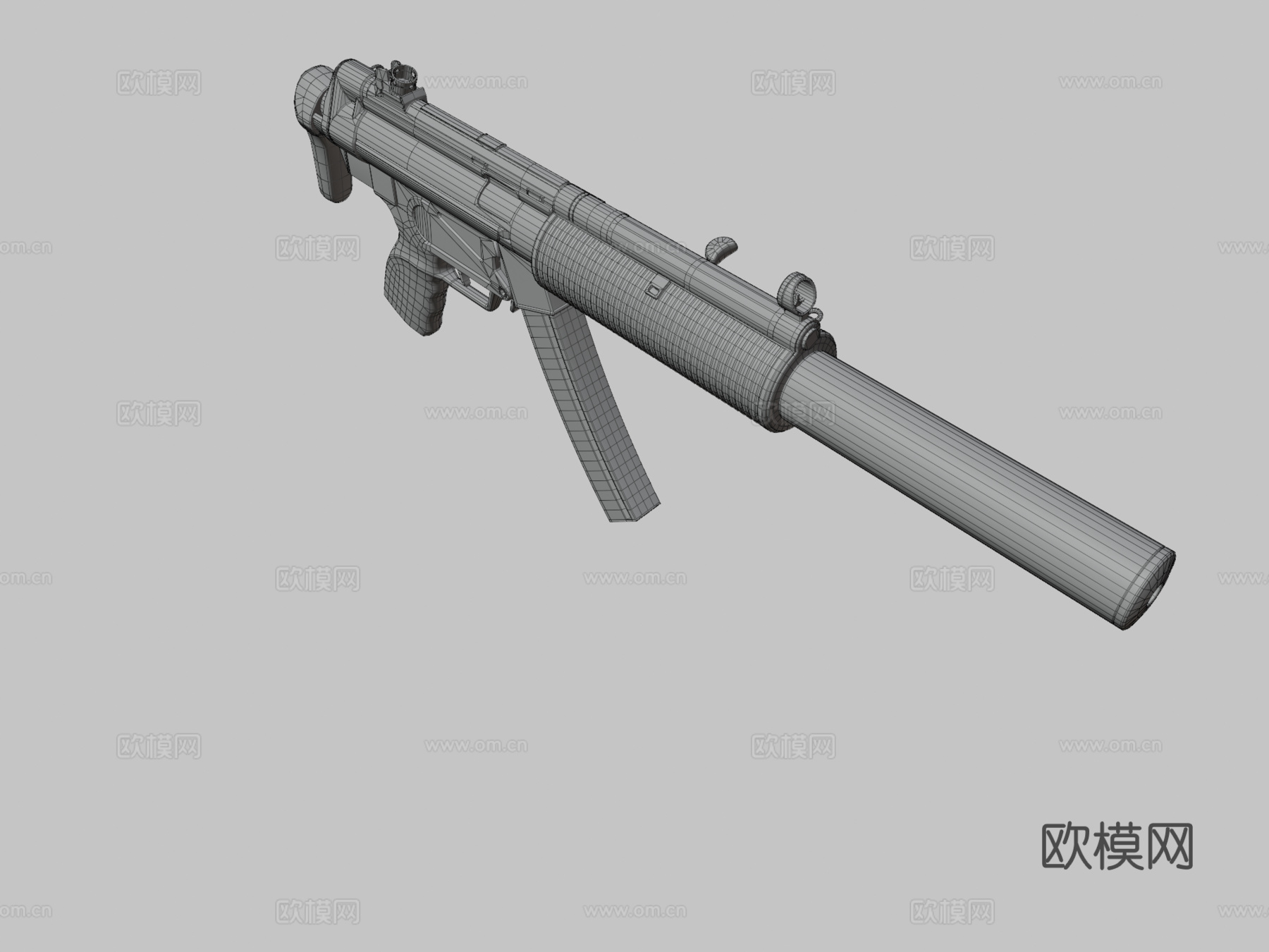 MP5SD-蓝色纯净版3d模型