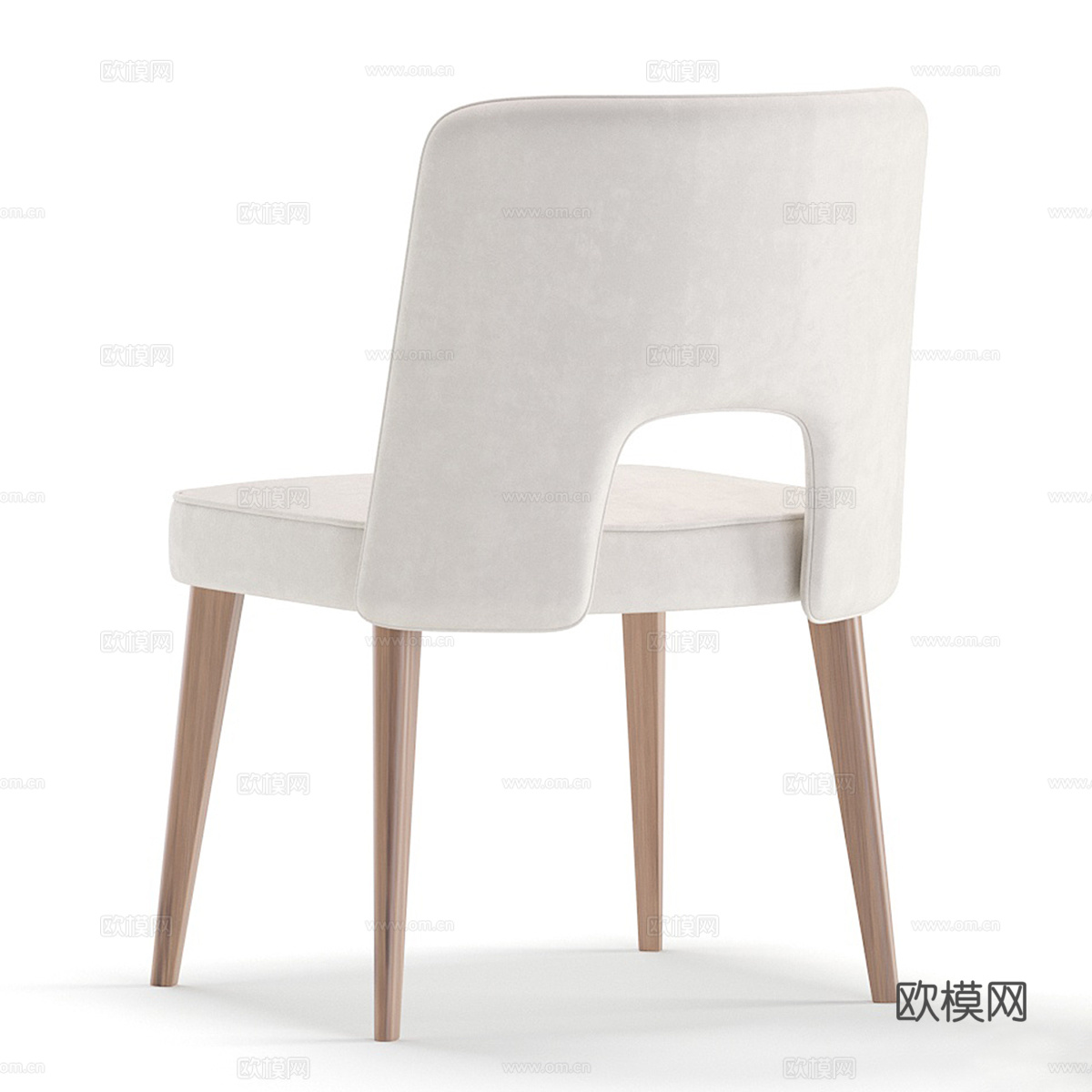 现代北欧布艺餐椅3d模型