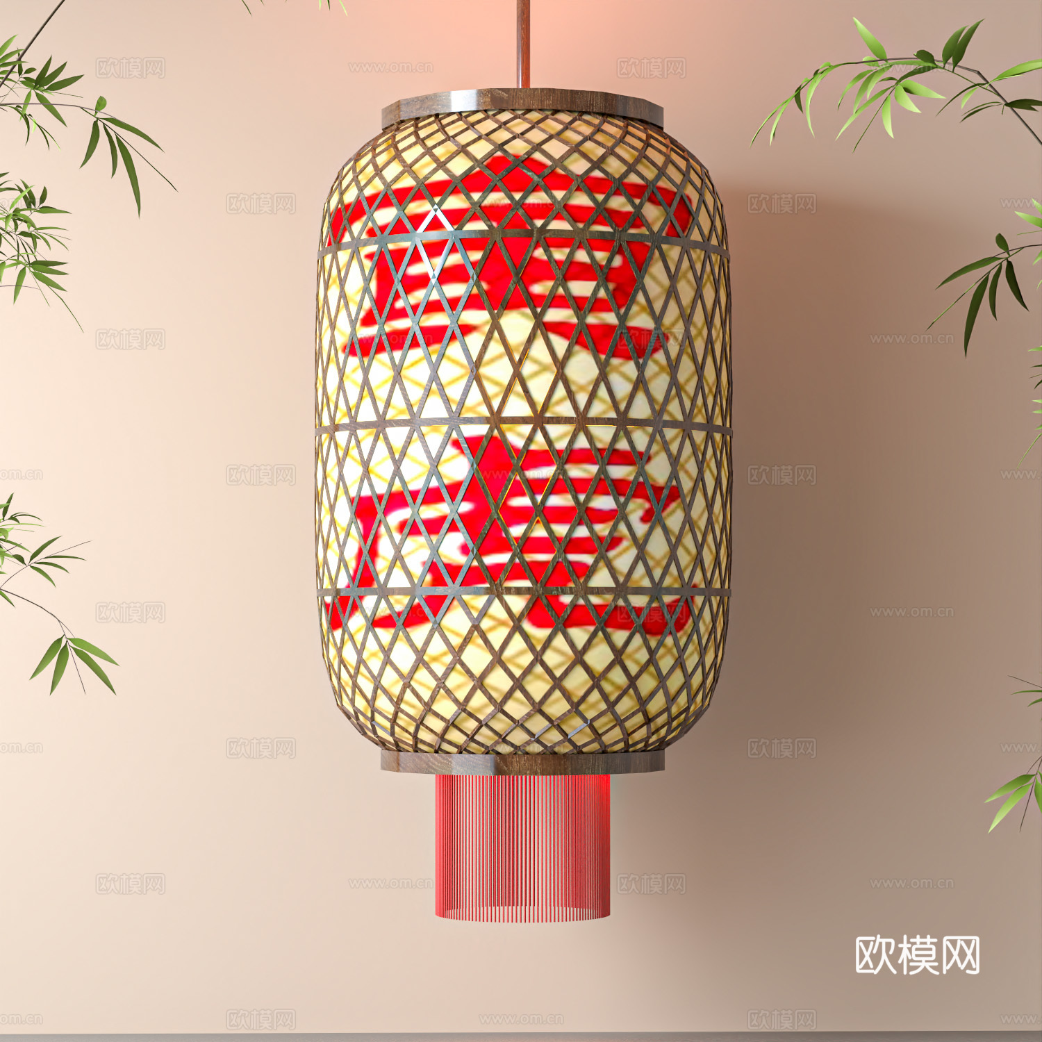 新中式灯笼su模型