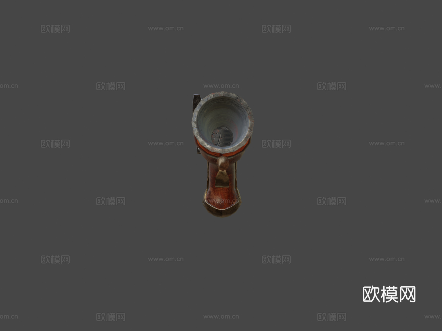 燧发手枪低多边形3d模型