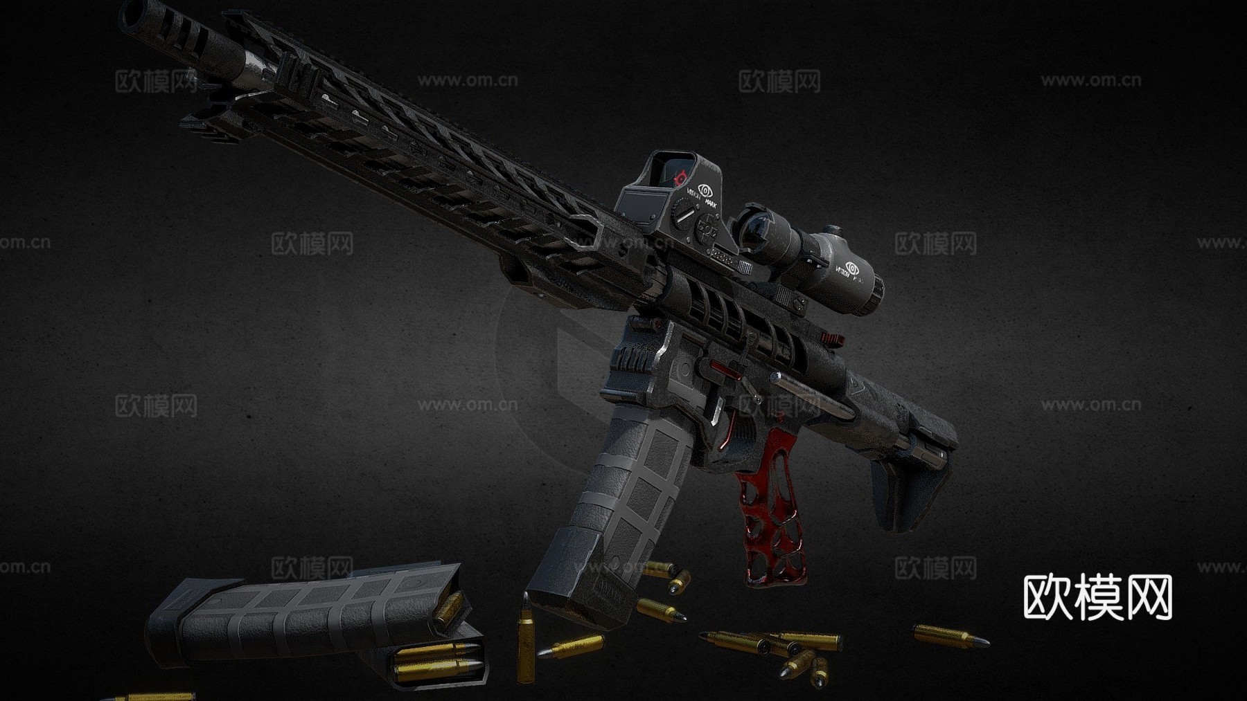AR-15 F1坏蛋版3d模型