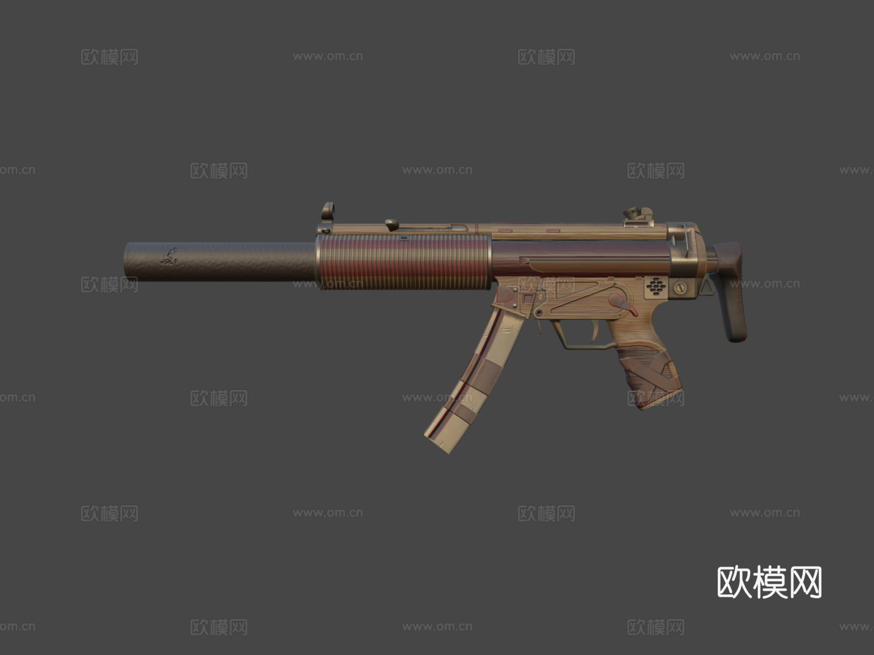 反恐精英全球攻势MP5SD3d模型