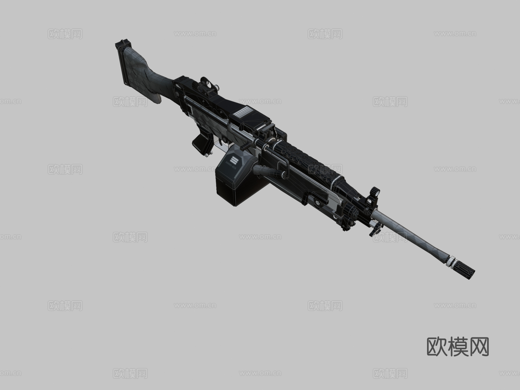 M249-黑领带3d模型
