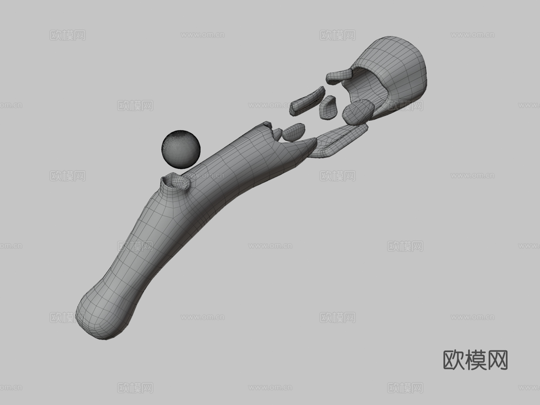 魔法木炮3d模型