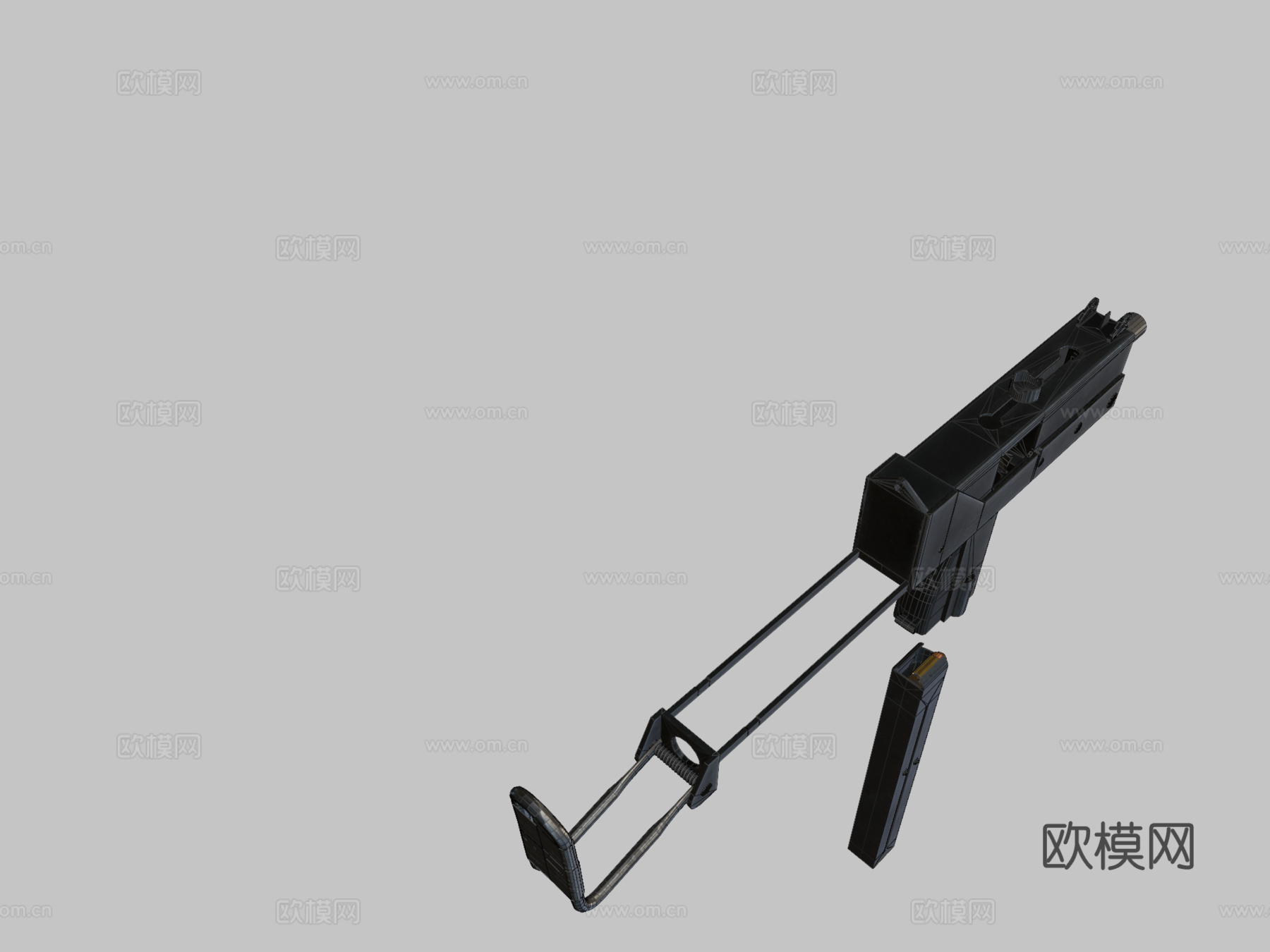 英格拉姆Mac-10为ZM-R型3d模型