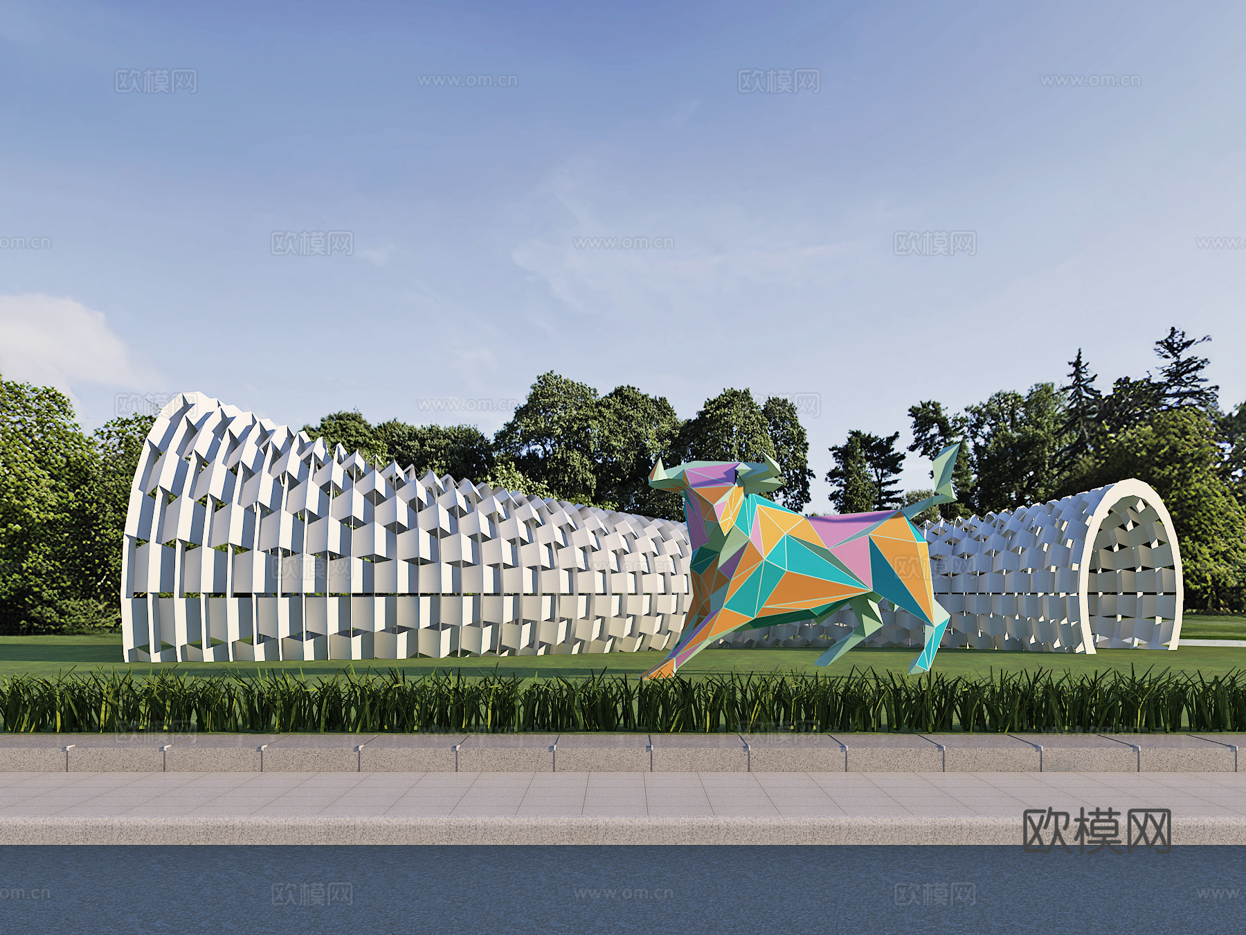 绿地装置 景观 艺术小品 雕塑3d模型